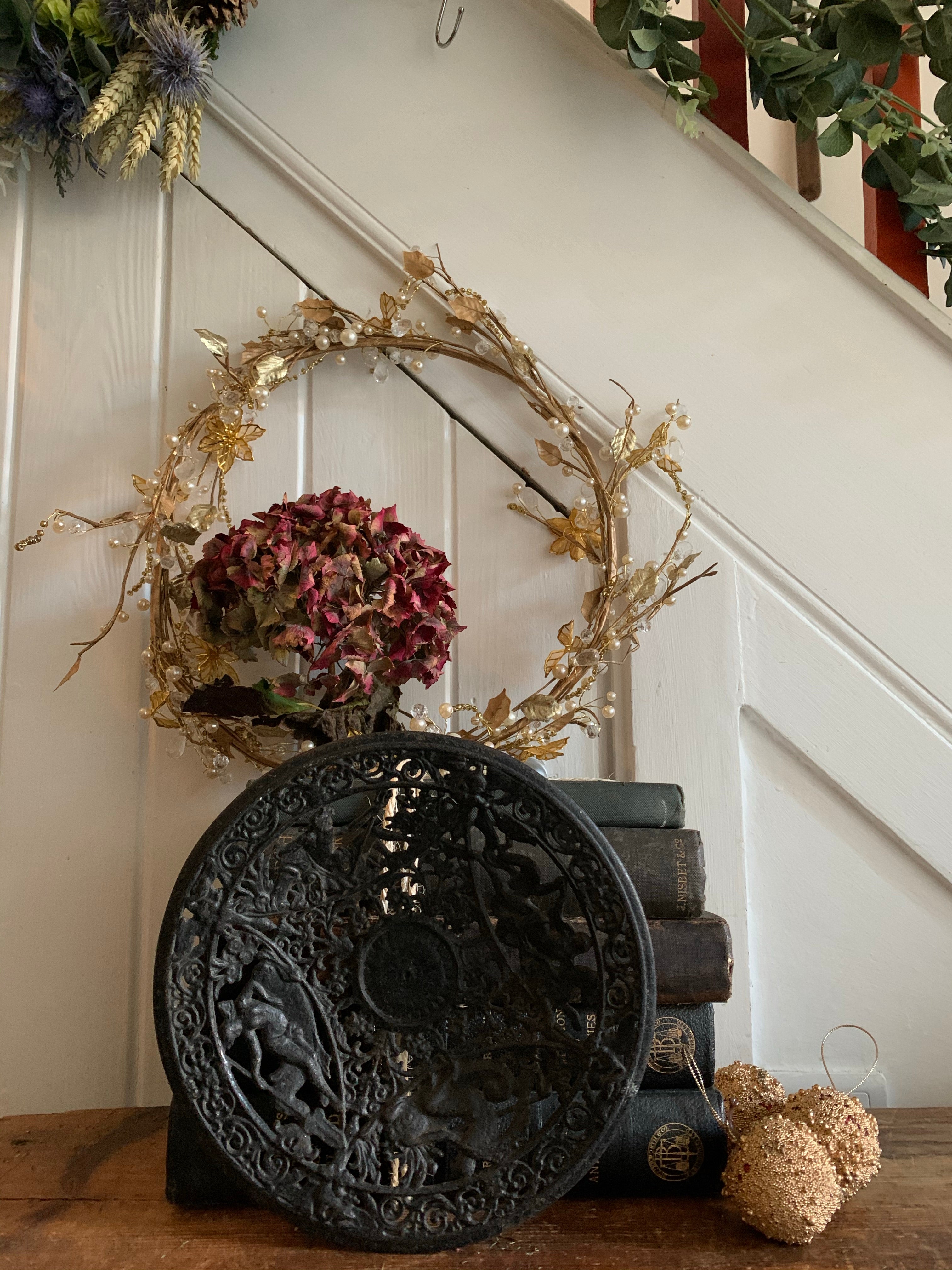 Antique Cast Iron Decorative Filigree Plate