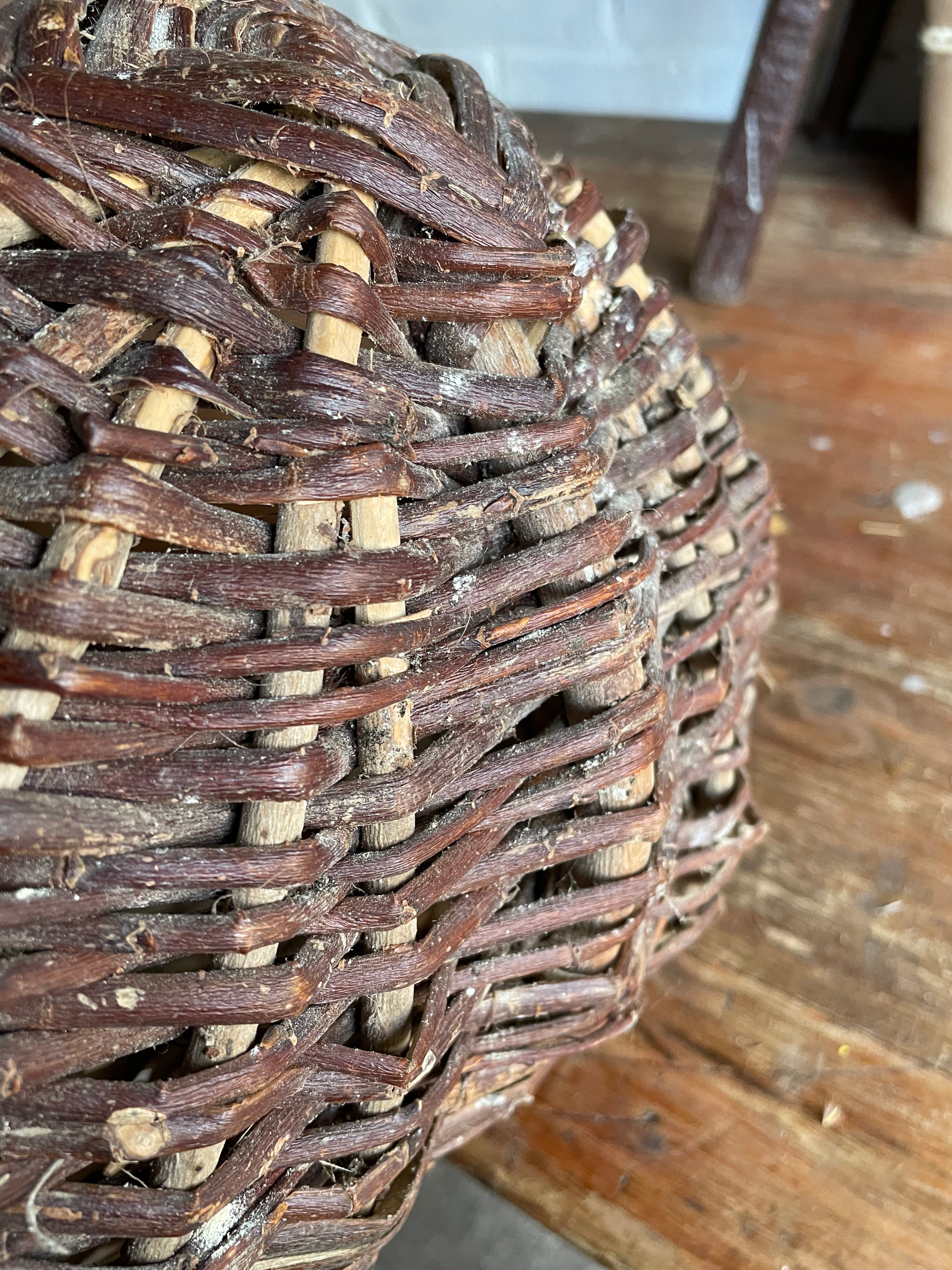 French Vintage Wicker Basket