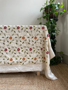 Silk Embroidered Throw