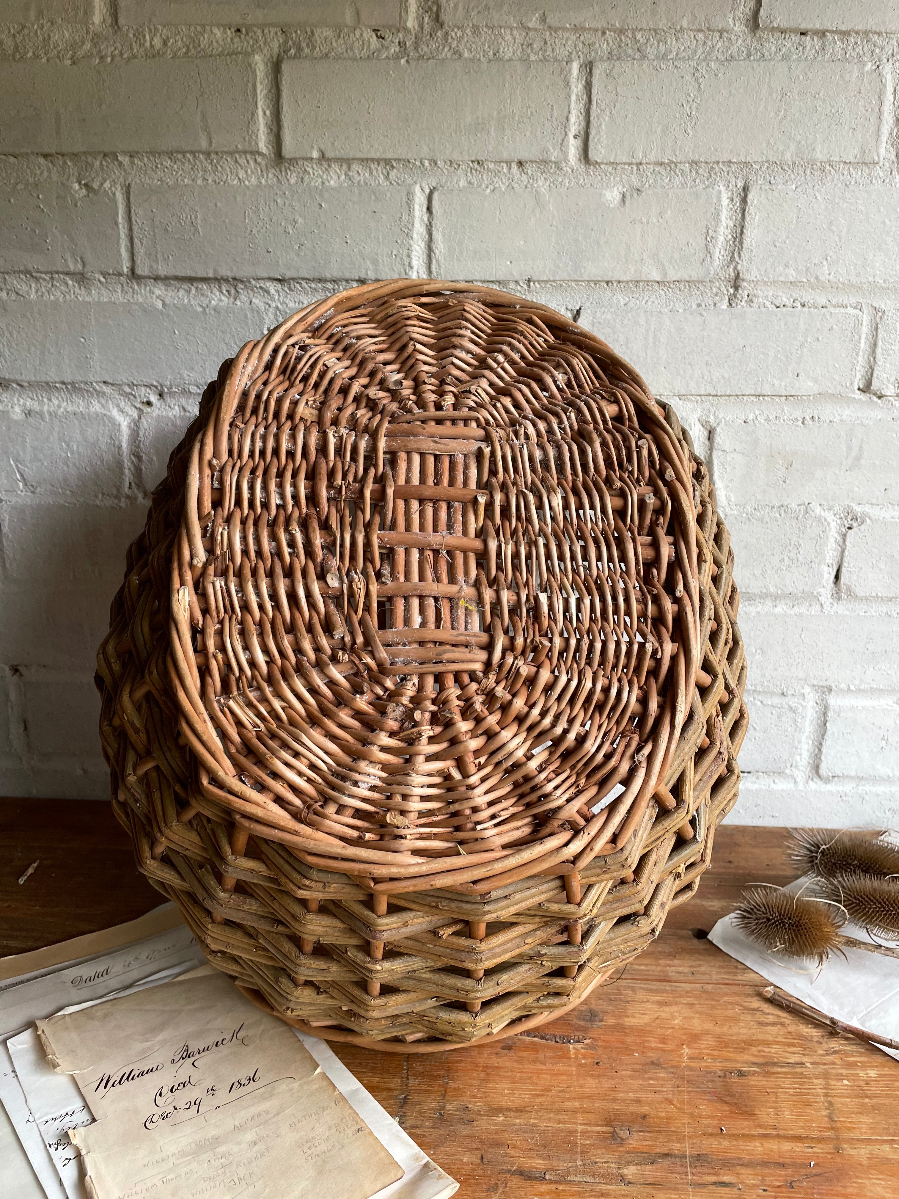 Large Vintage Wicker Basket