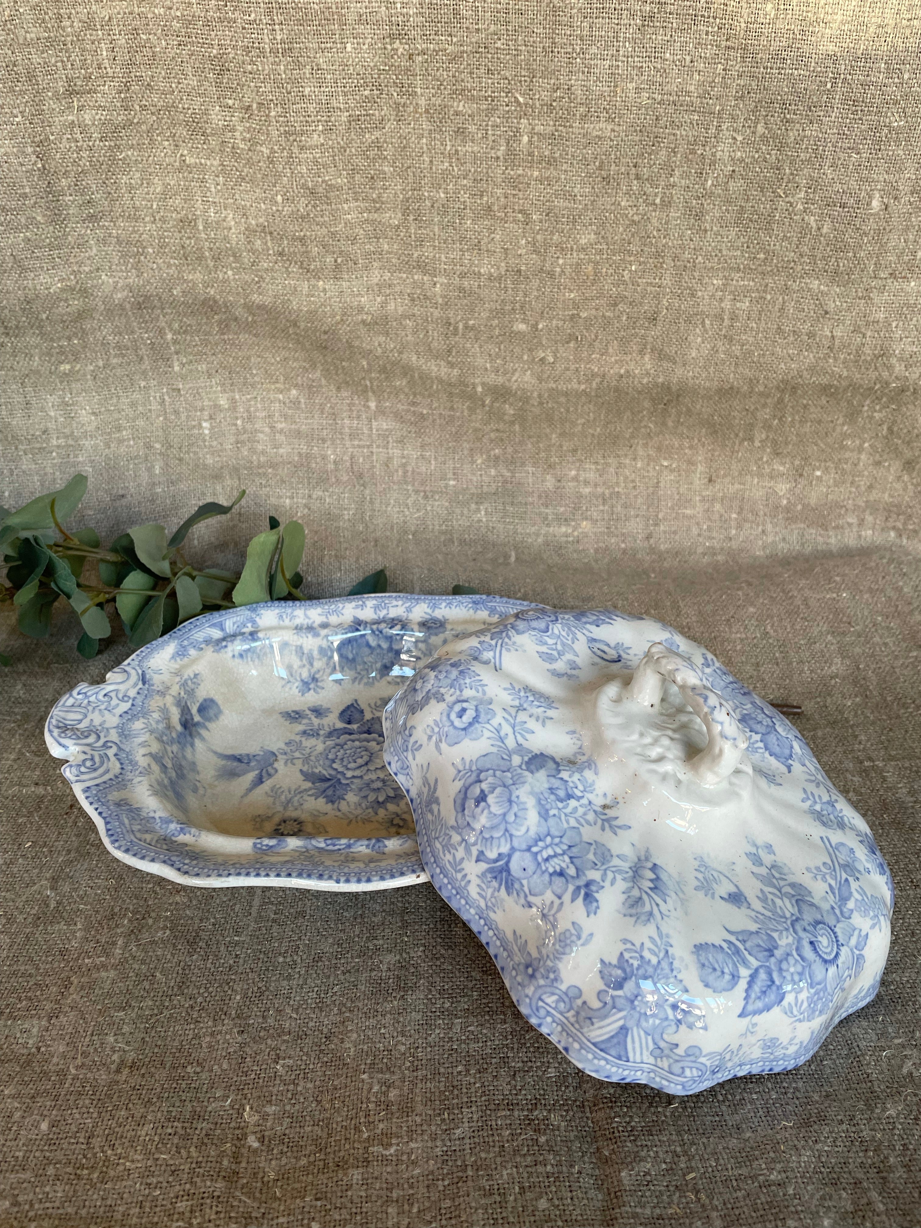 Small English Transferware Soupiere