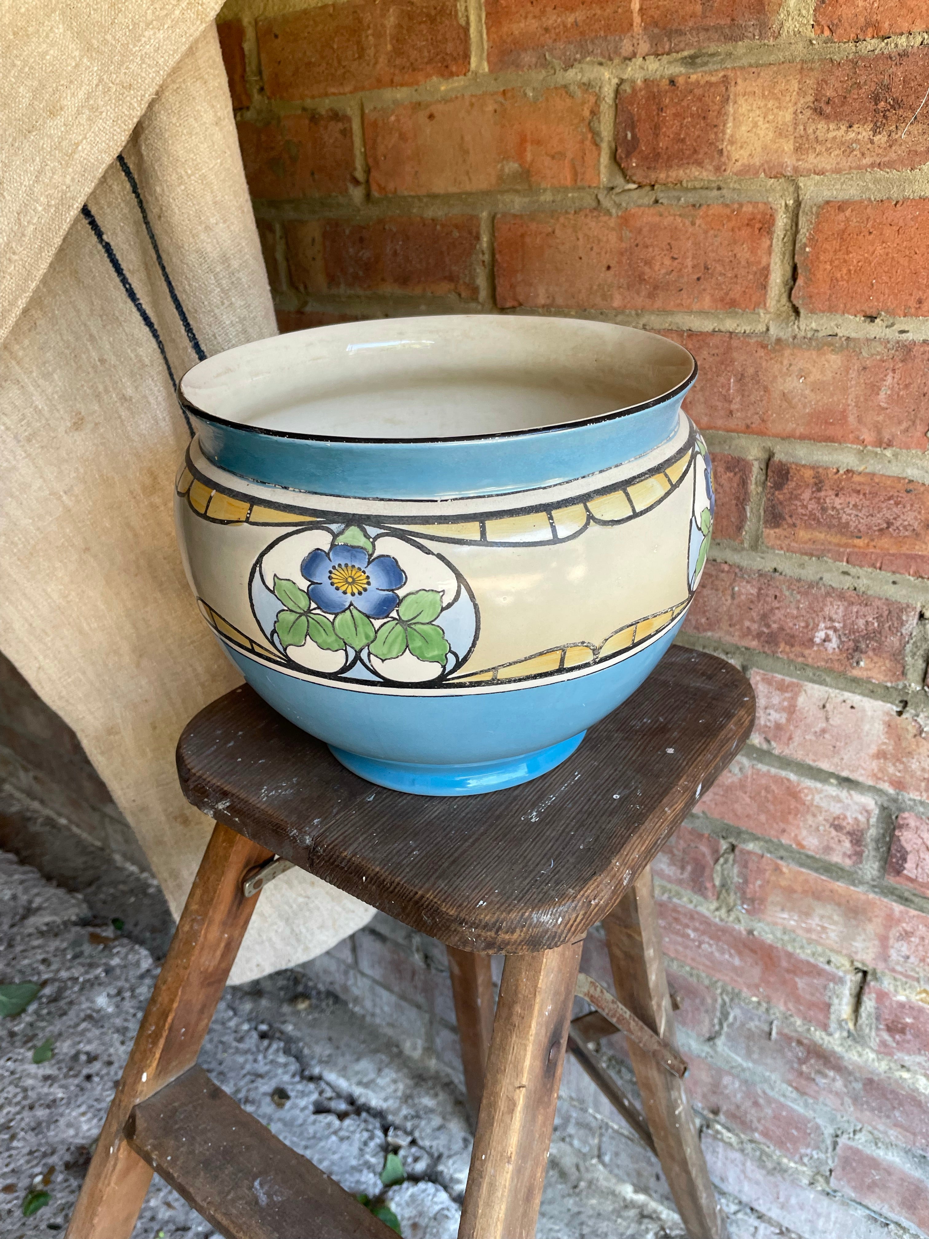 Decorative Floral Ceramic Plant Pot