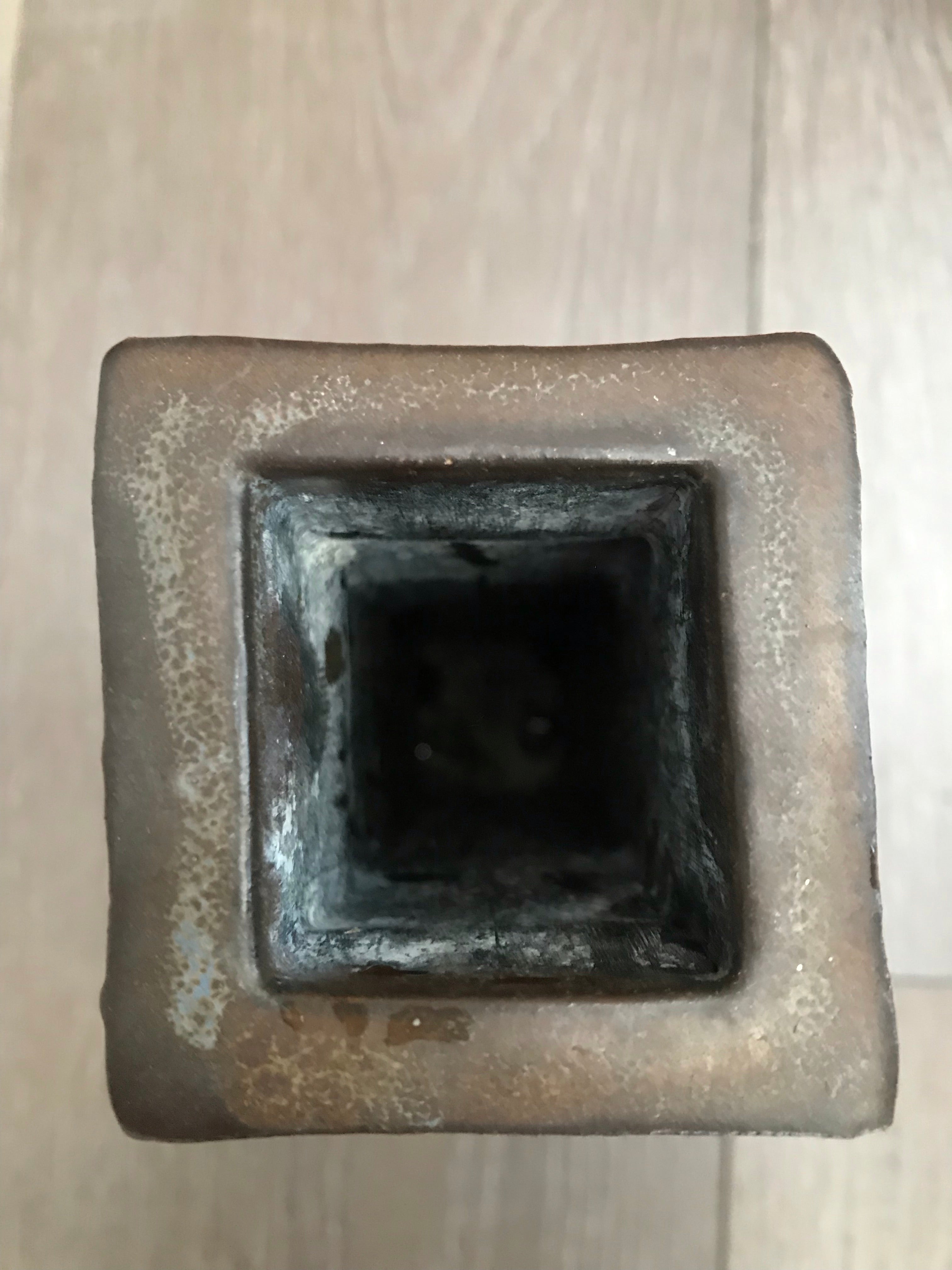 "Creased Look"  Studio Pottery Vase