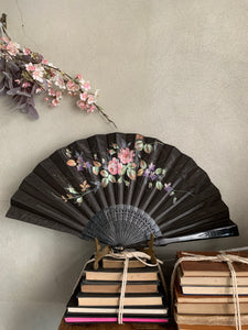 Large 19th Century Hand Painted Silk Fan