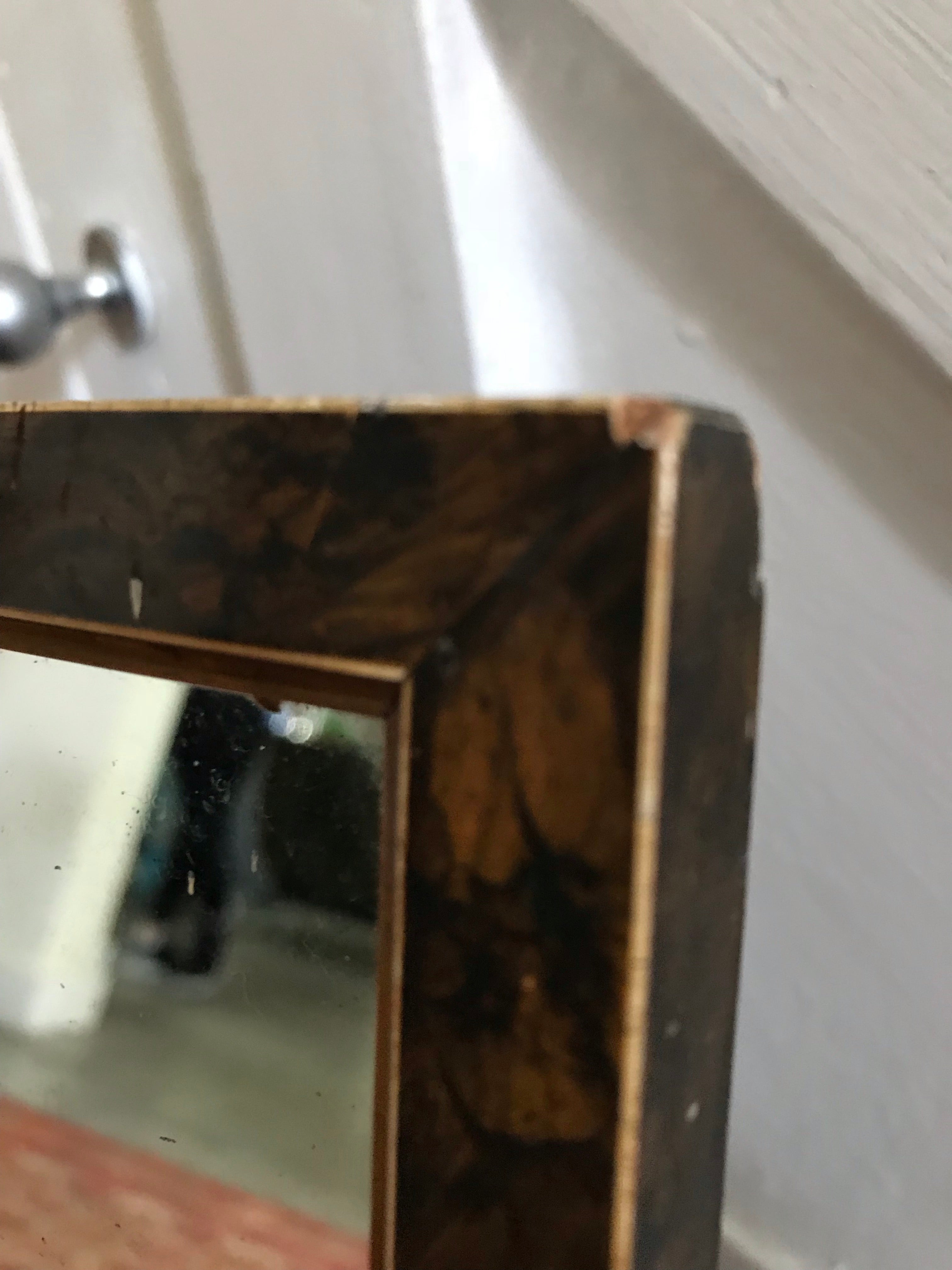 Large Dressing Table Mirror with rustic wooden frame