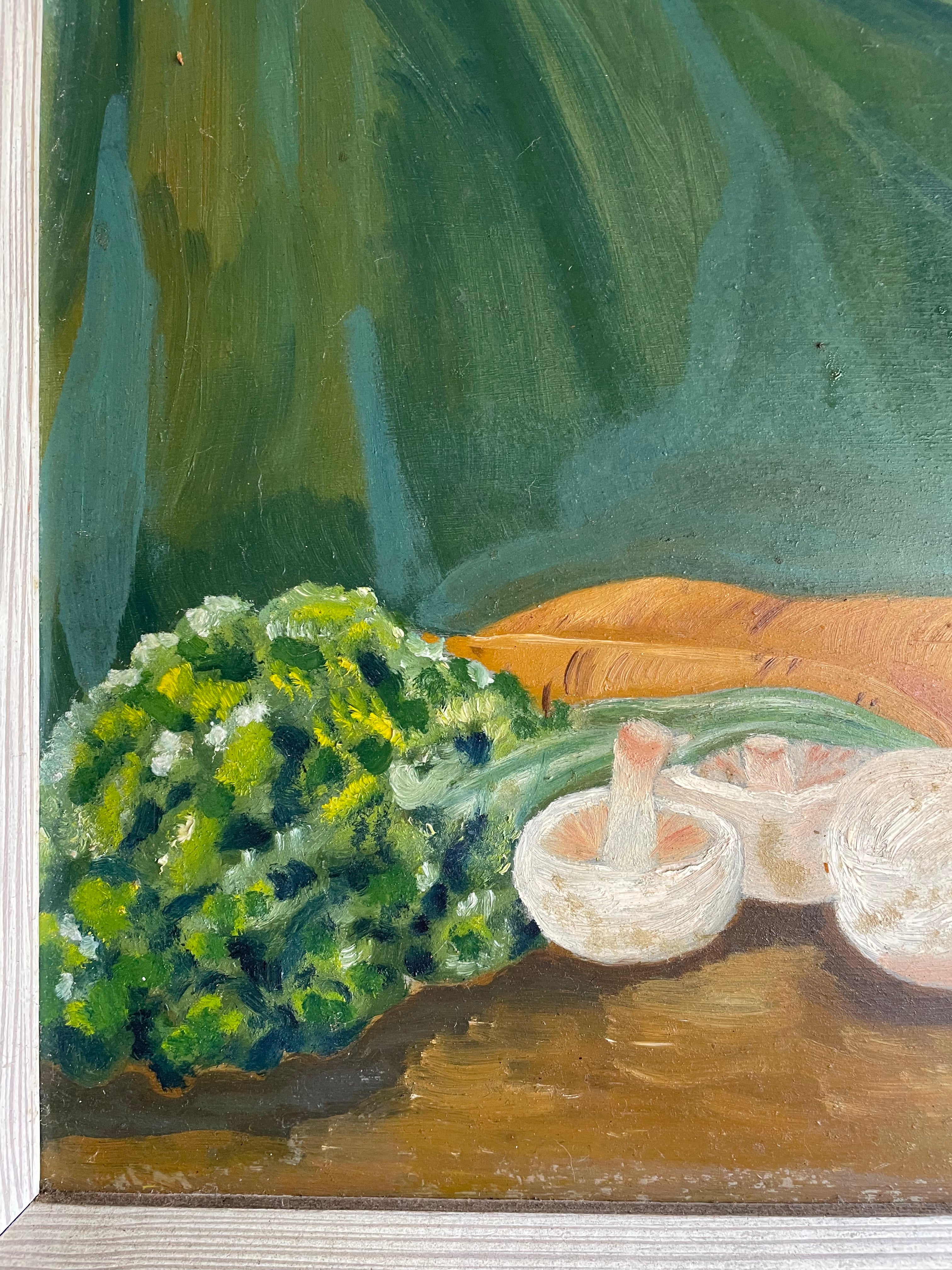 Still Life with Vegetables: Oil on Board