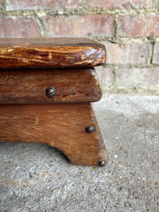 Rustic Antique Low Stool/Display Stand