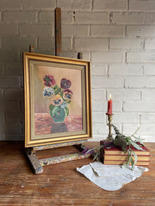 Pansies: Oil on Canvas