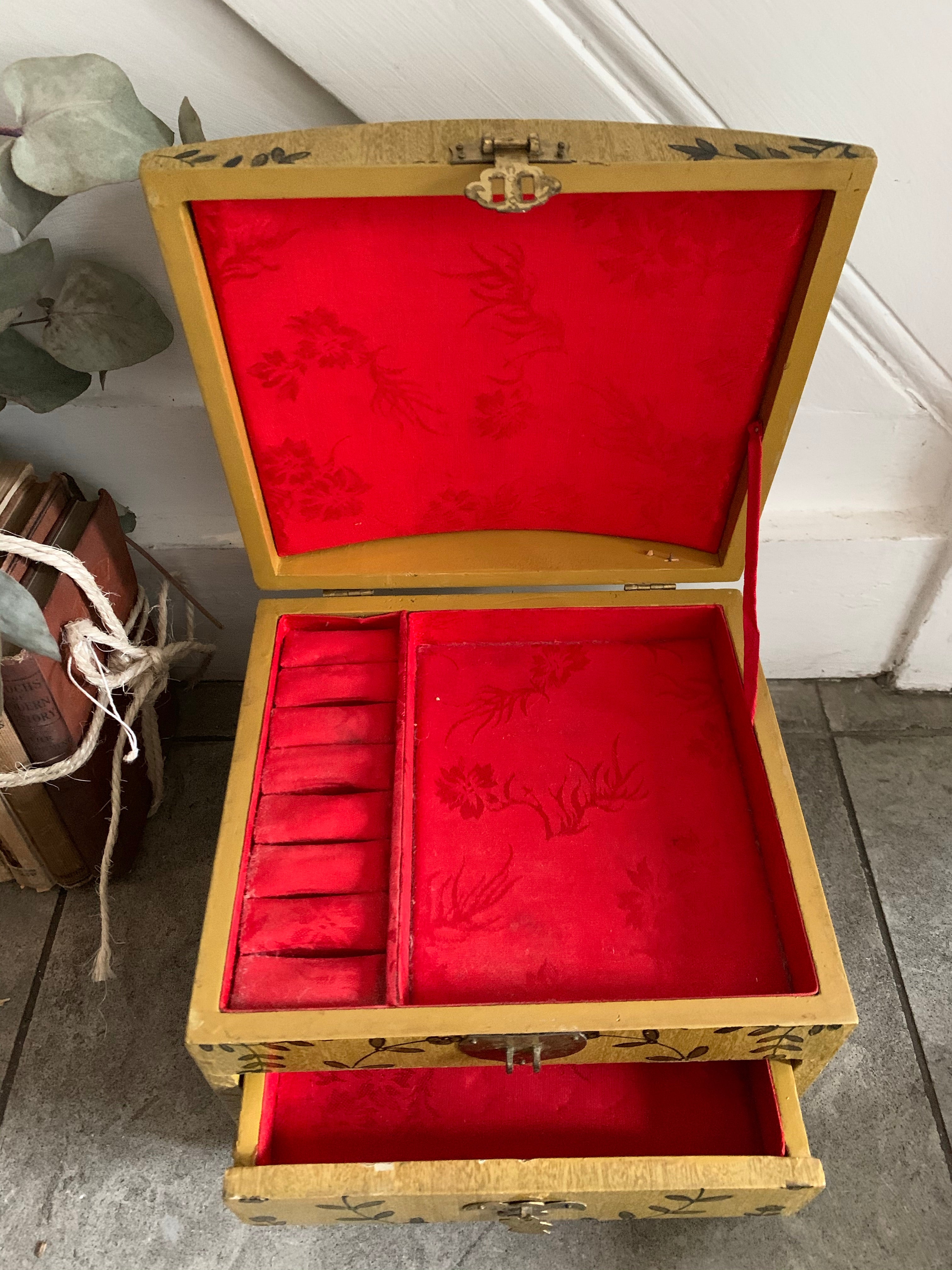 Vintage Floral Jewellery Box