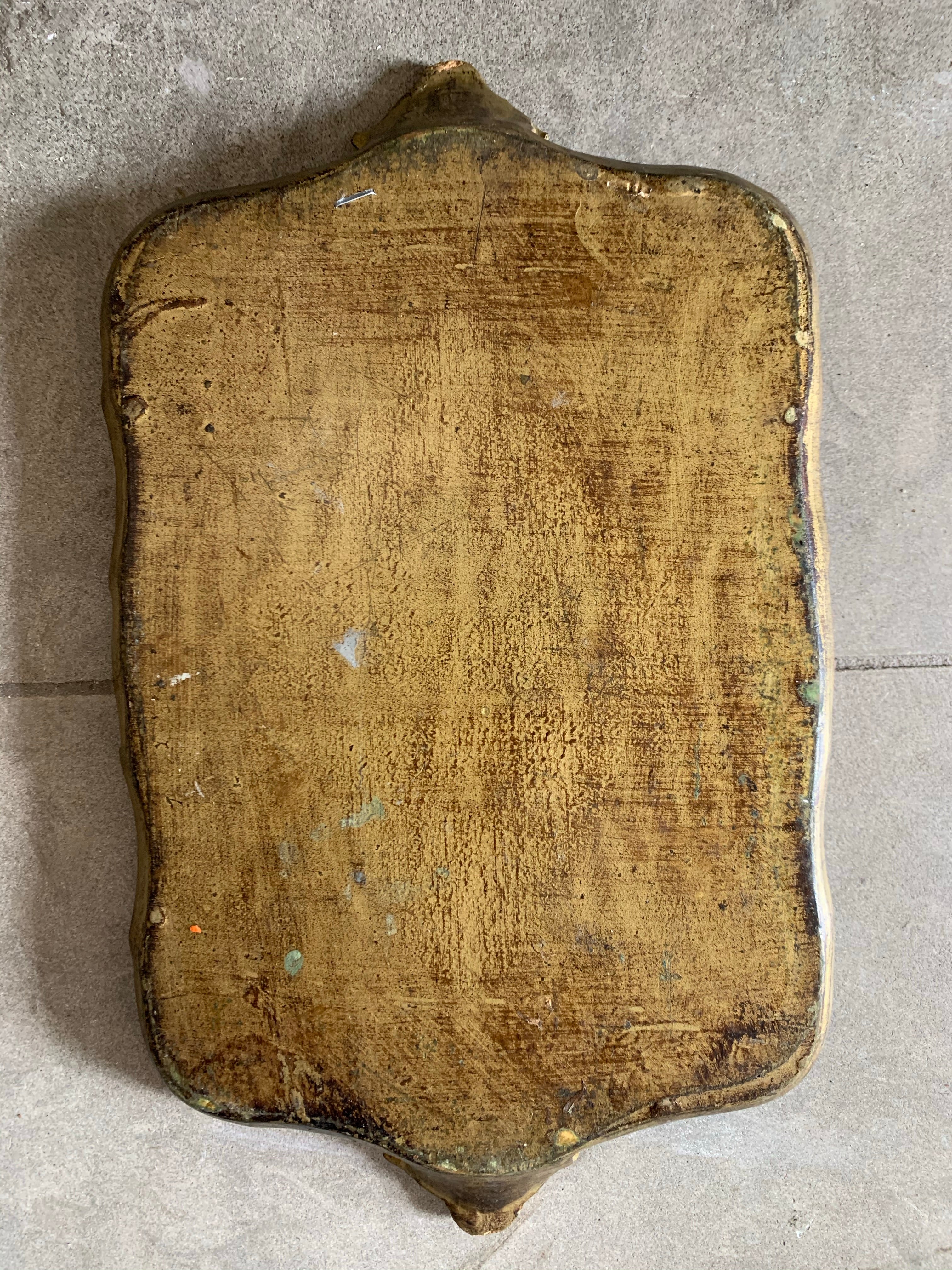 Small Blue Florentine Gilt Tray