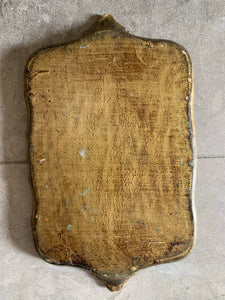 Small Blue Florentine Gilt Tray