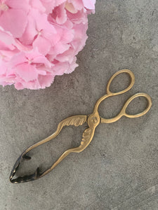 Victorian Brass Coal Tongs