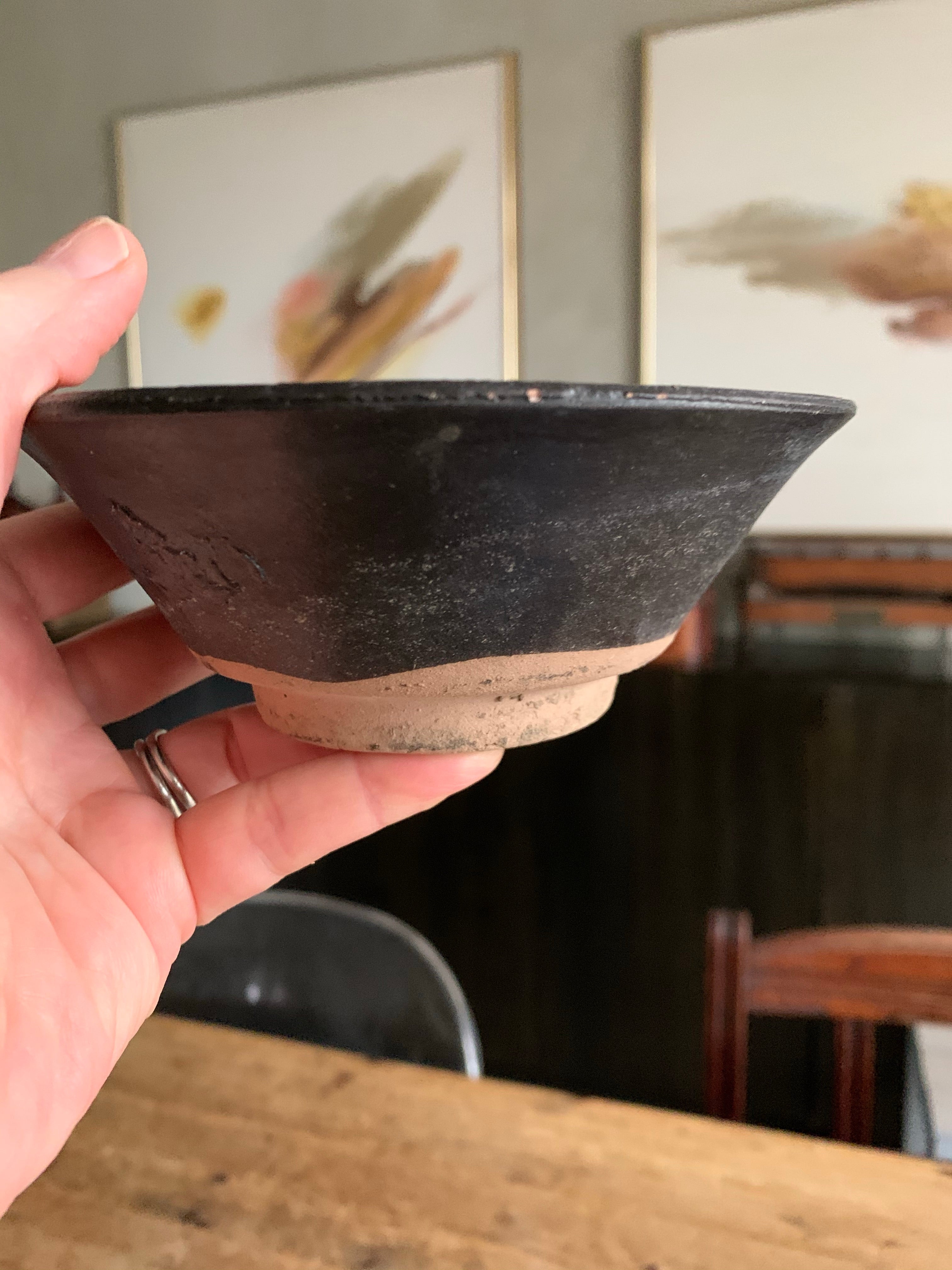 Small Vintage Chinese Pottery Soup Bowls