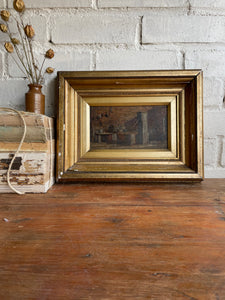 A Rustic Kitchen: Small Antique Oil