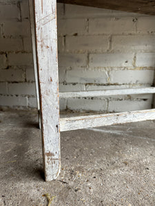 Rustic White Table Cabinet