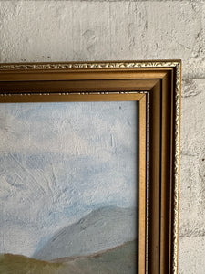 Landscape and Farm: Framed Vintage Oil on Board