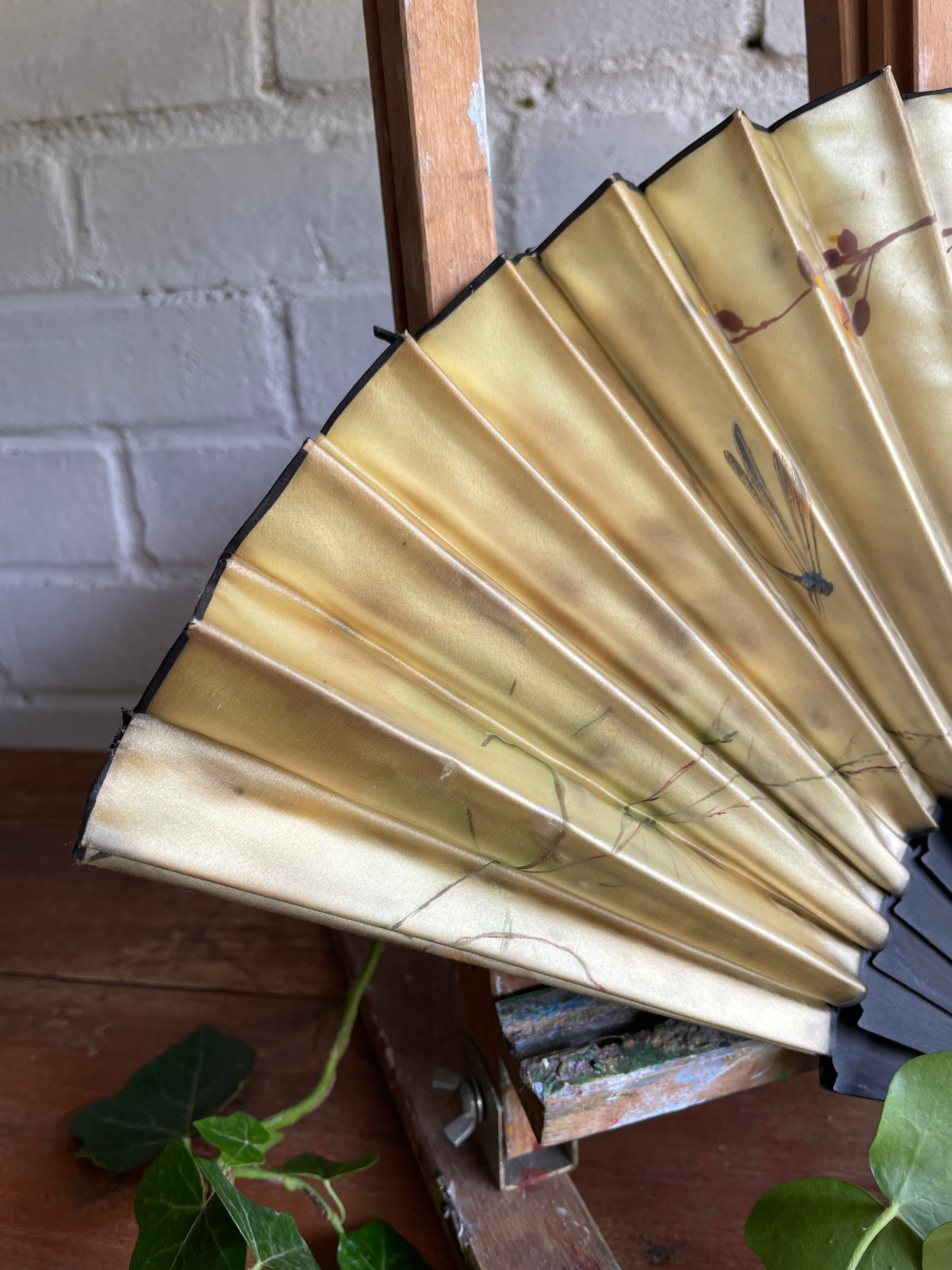 Antique Handpainted Silk Fan