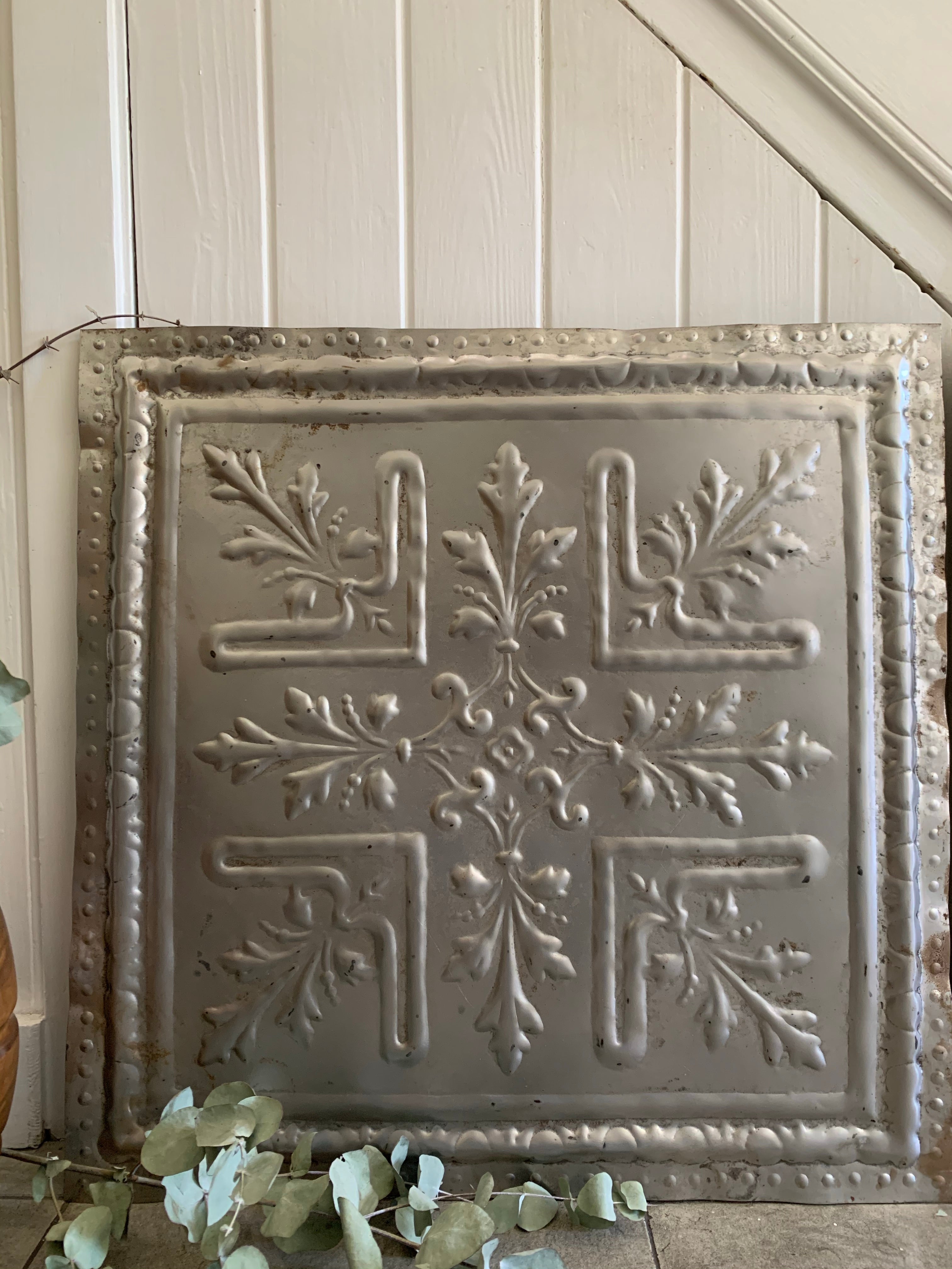 Large Rustic Tin Ceiling Tile 2