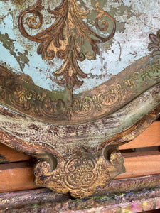 Large Green, Blue and Gold Florentine Tray