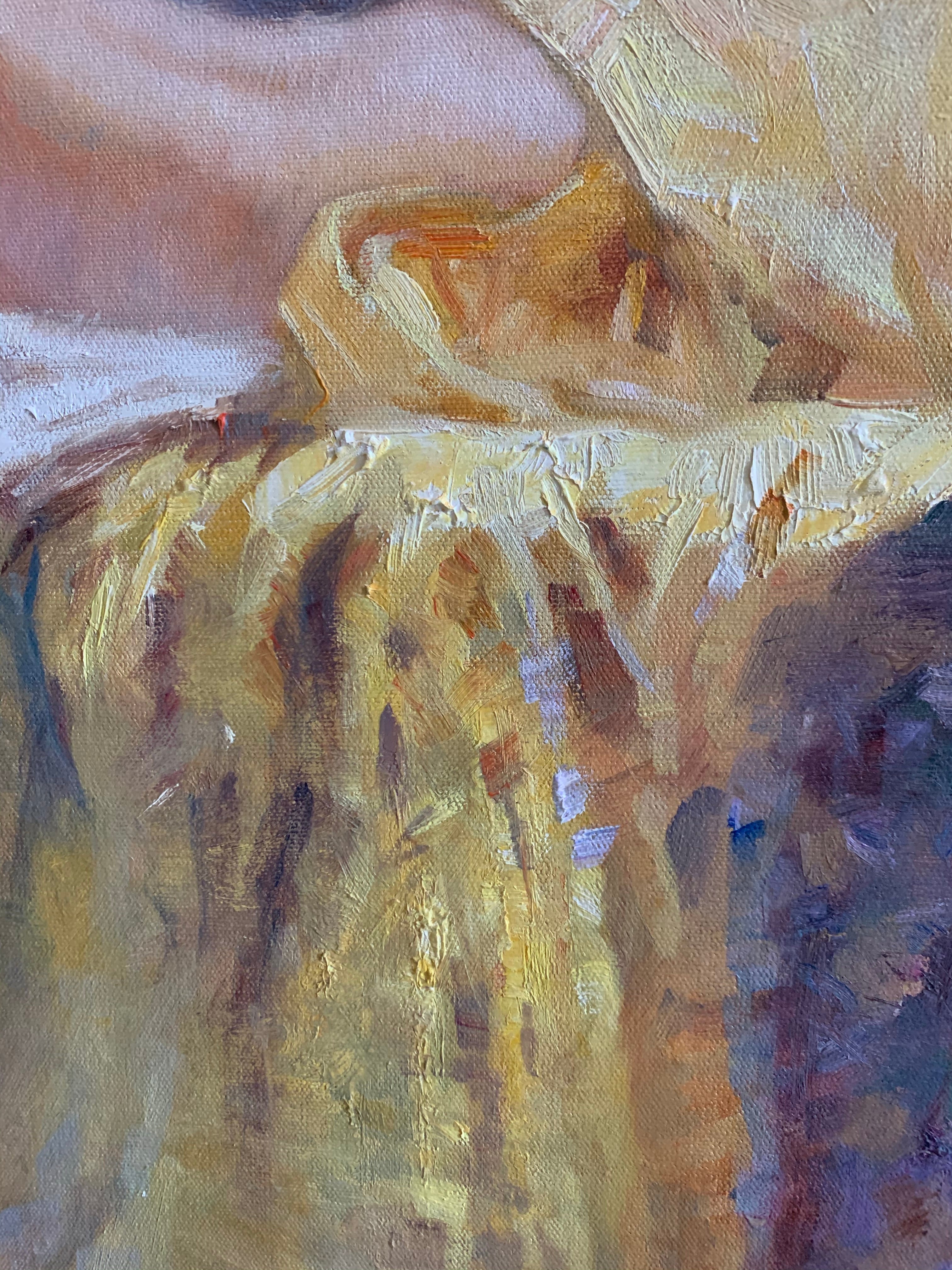 Original Nude - Large Gilt Framed Oil