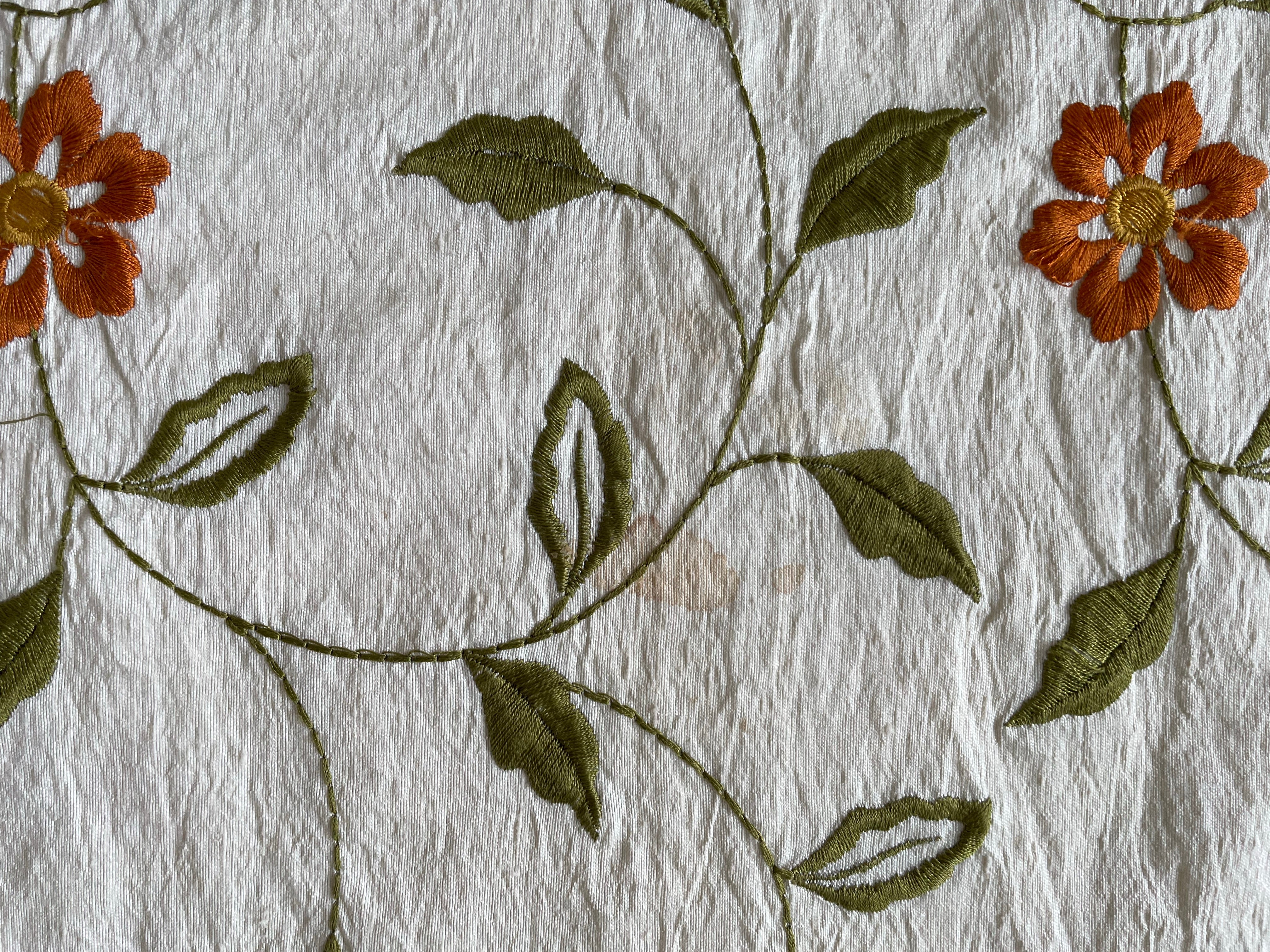 Silk Embroidered Throw