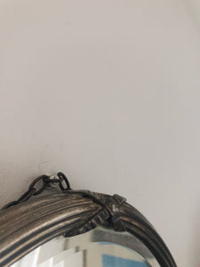 Large Metal Oval Mirror