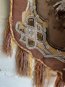 Victorian Beadwork Textile Shield