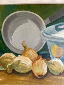 Still Life with Vegetables: Oil on Board