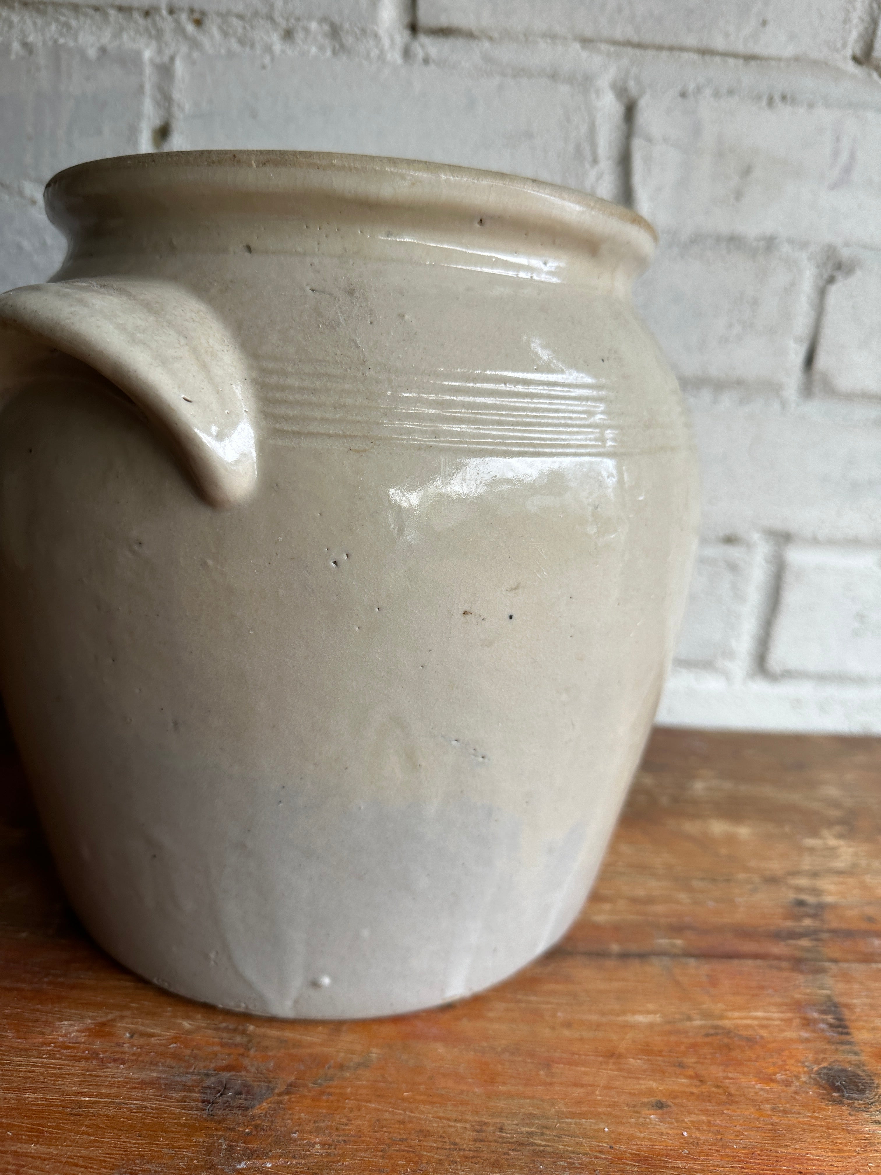 Stoneware Confit Jar French Storage Pot