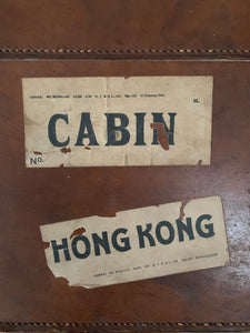 Beautiful 1930s Leather Steamer Trunk