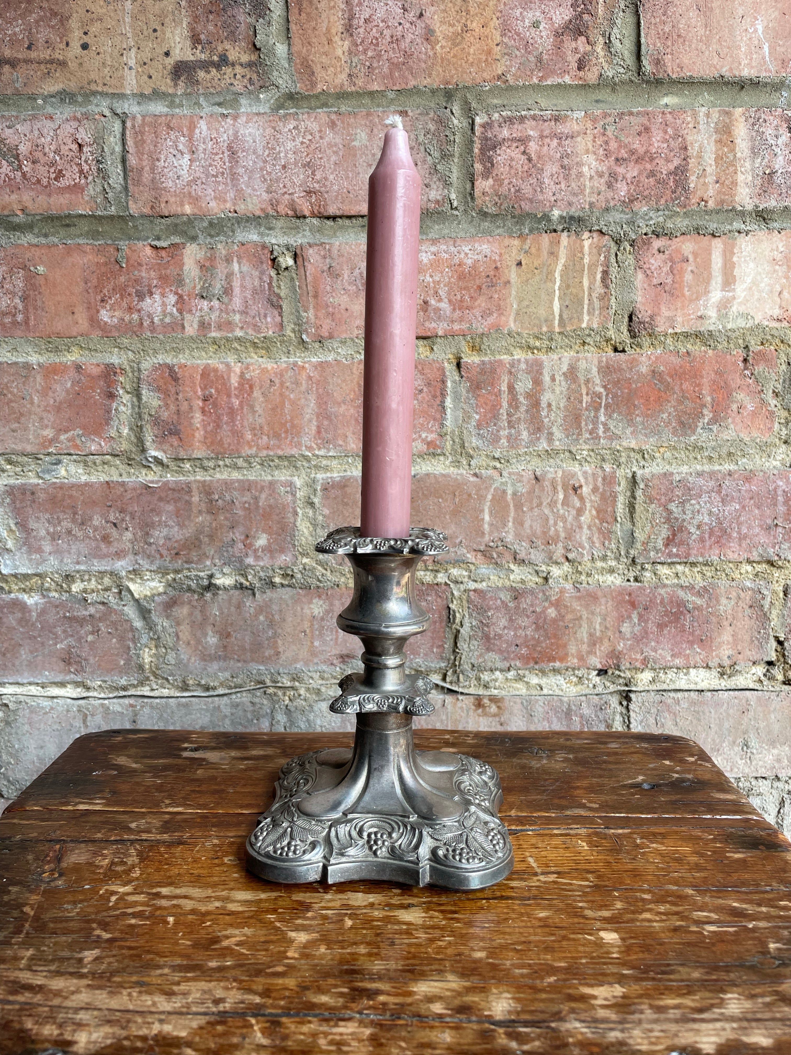 Single Silver-Plated Candlestick