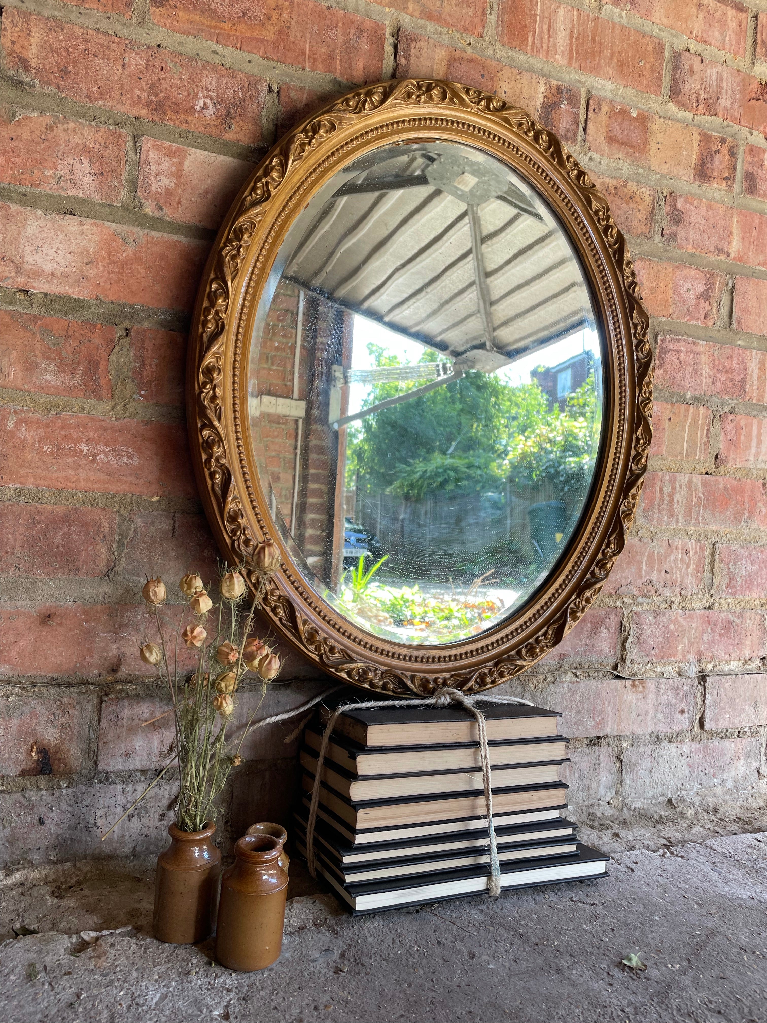 Large Oval Gilt Mirror