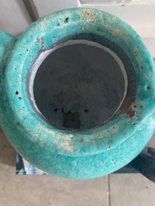 Textured Turquoise Vase