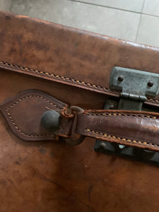 Beautiful 1930s Leather Steamer Trunk