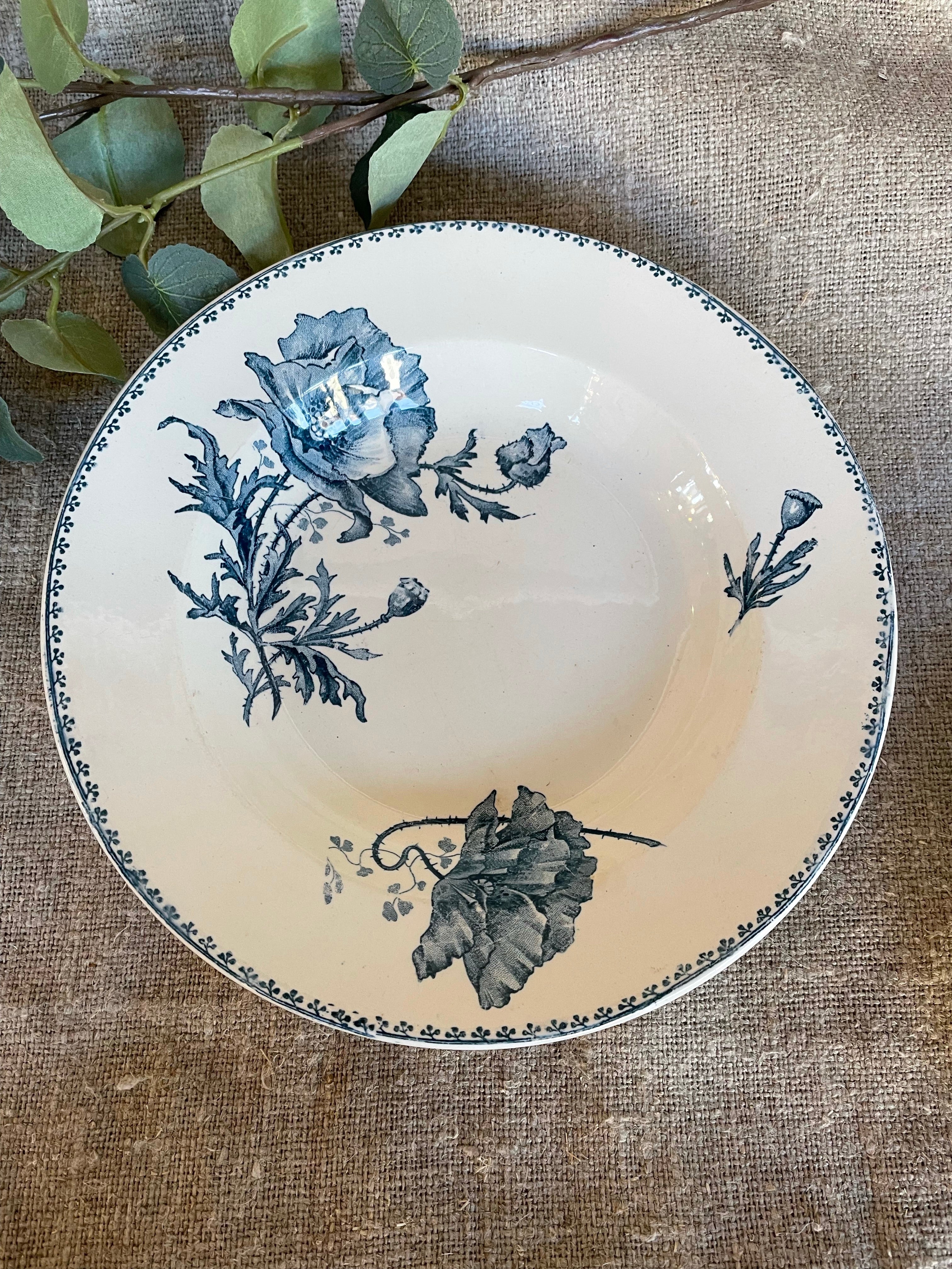Two French Transferware Bowls