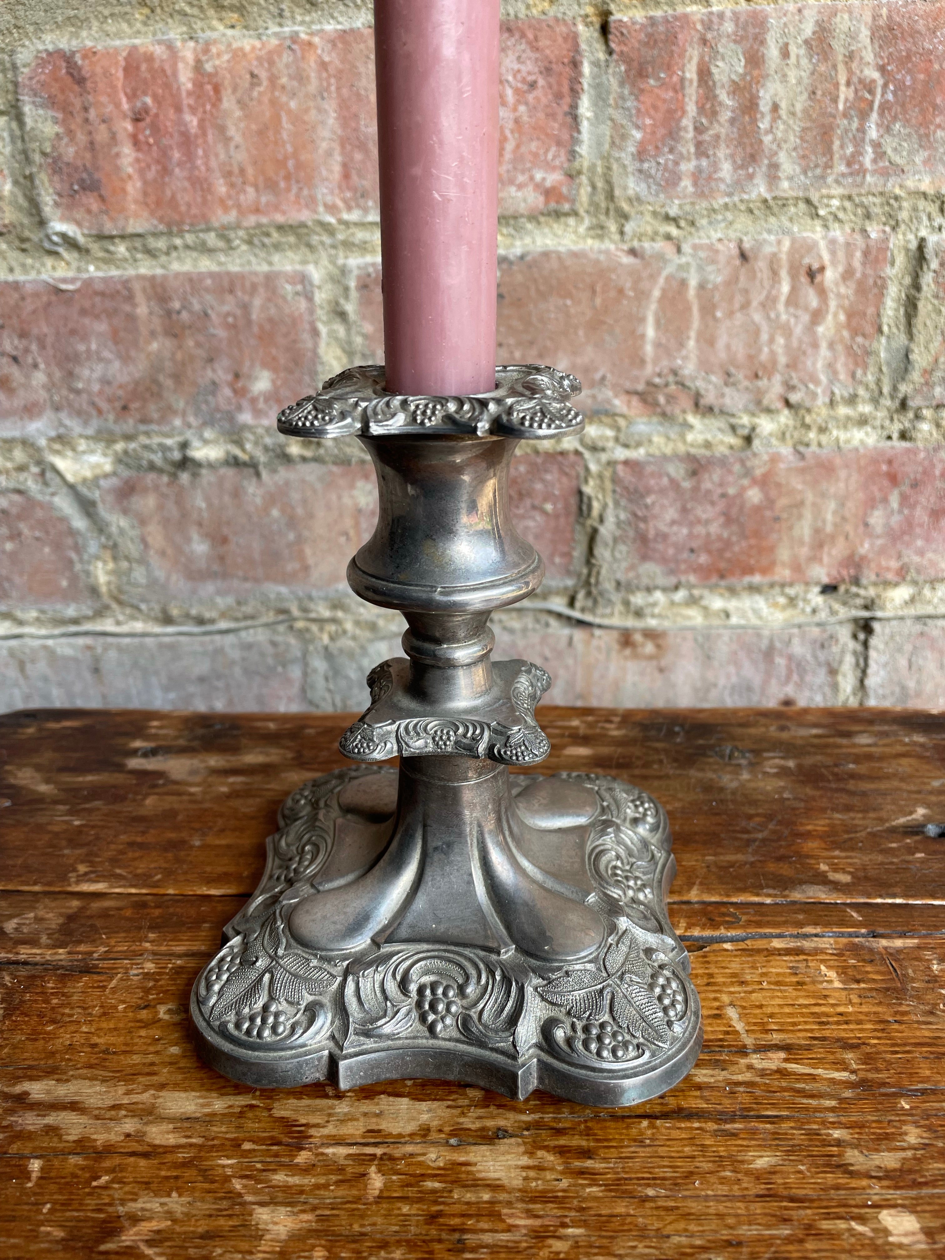 Single Silver-Plated Candlestick