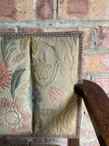Victorian Low Chair with Original Embroidered Fabric