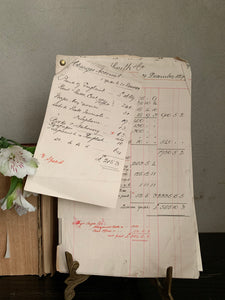 Handwritten Accounts Dated 1899