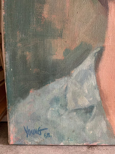 1960s Portrait of a Lady - Oil on Canvas