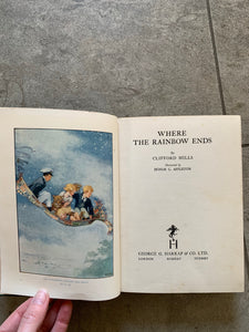 “Where the Rainbow Ends” - vintage book in blue tones