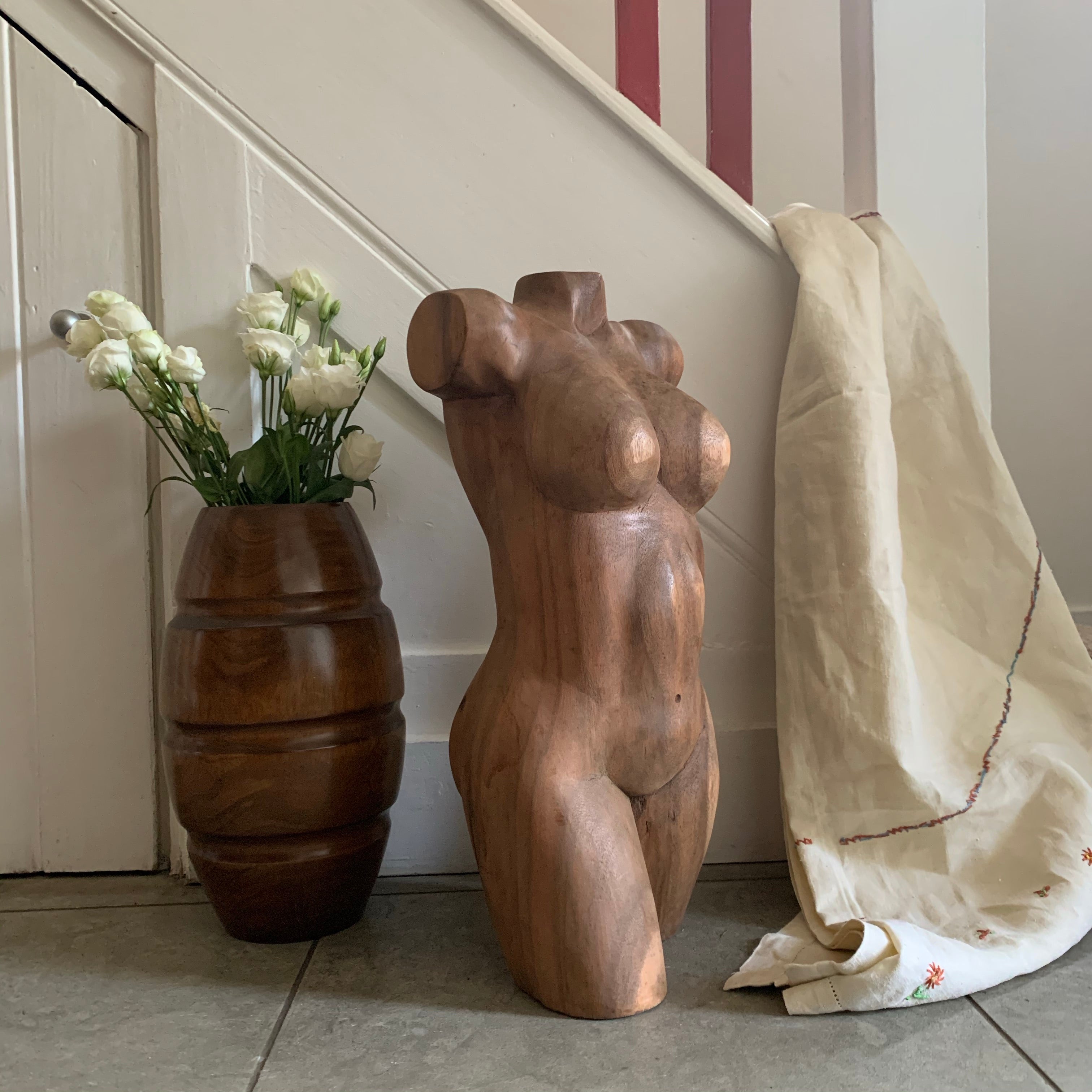 Sculptural Wooden Bust