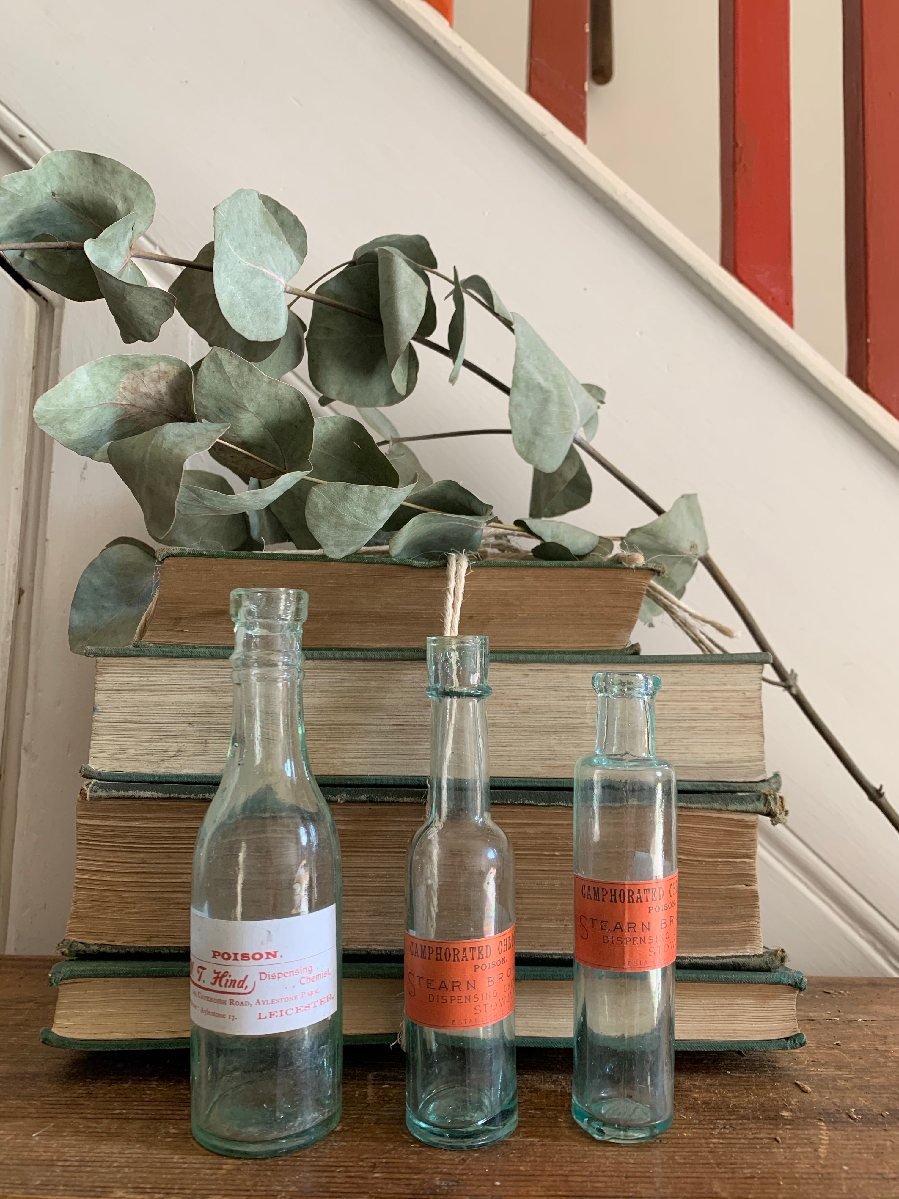Set of Three Little Poison Bottles