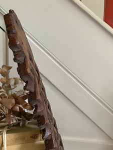 Hand-Carved Decorative Wood Panel