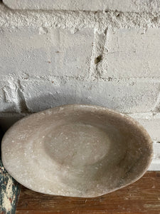 Large Antique Marble Bowl 3