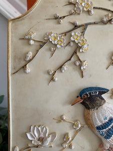 Vintage Plaster Relief of Birds