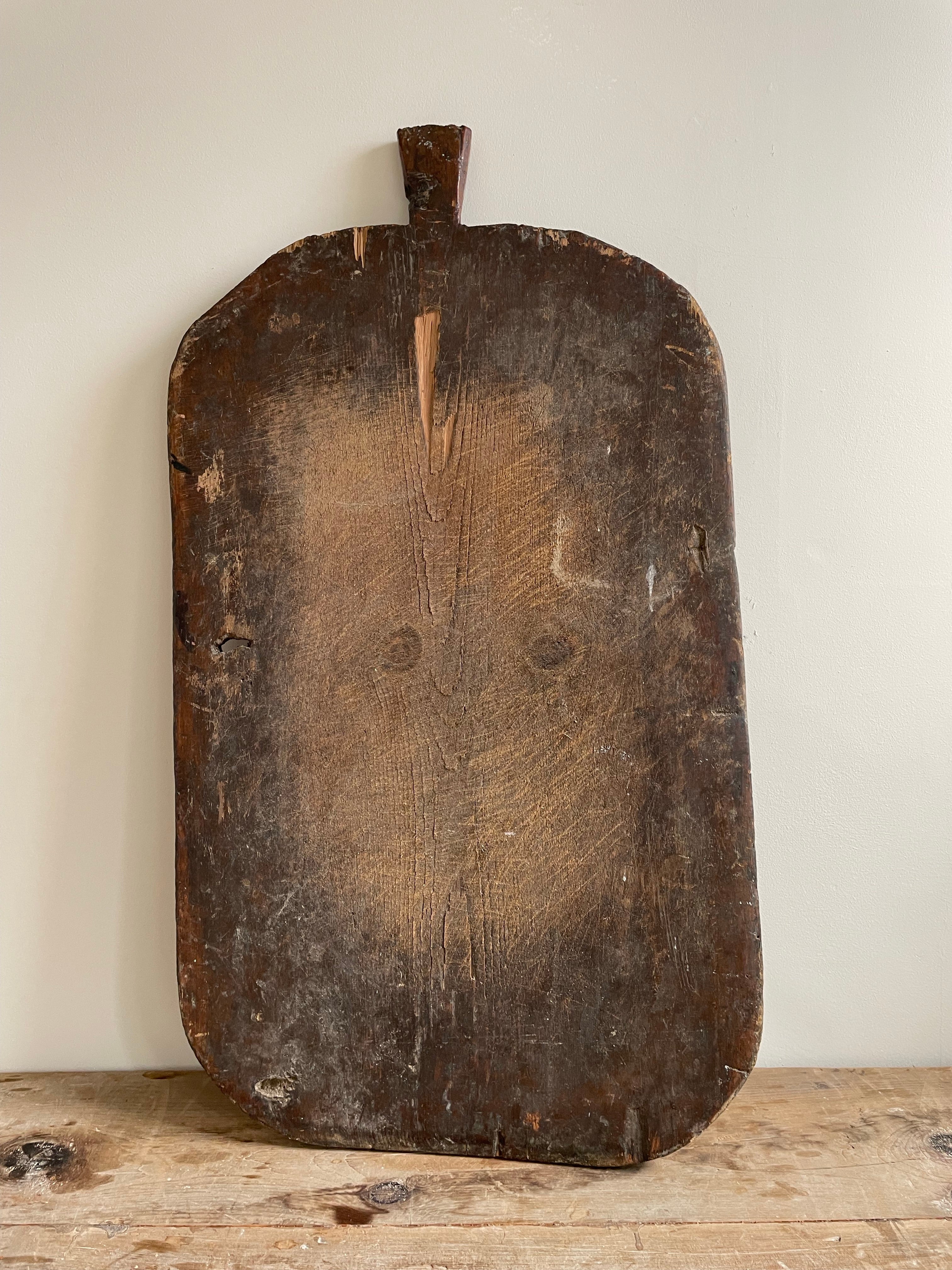 Very Large Vintage Primitive Wooden Chopping Board