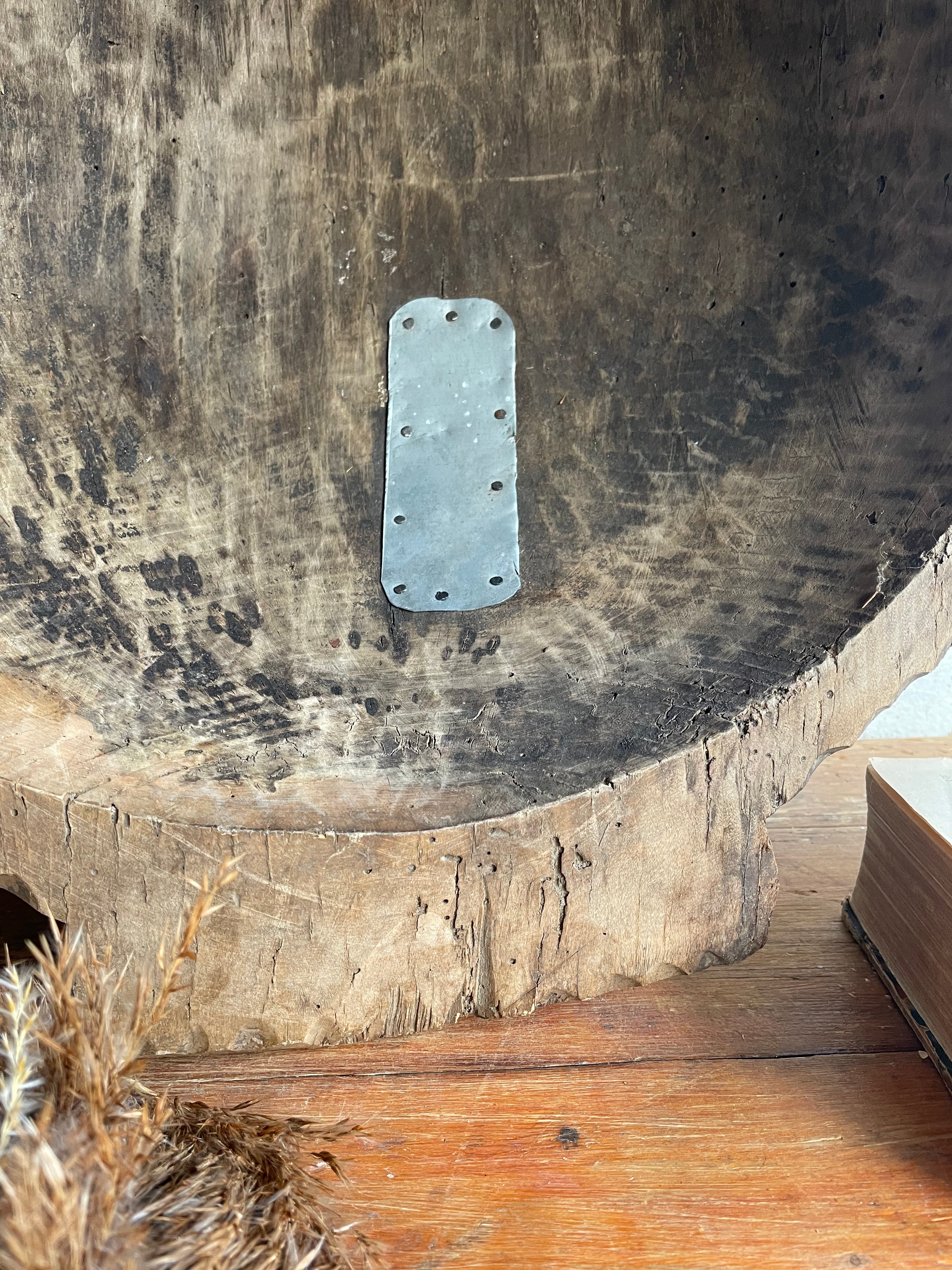 Large Wooden Dough Bowl