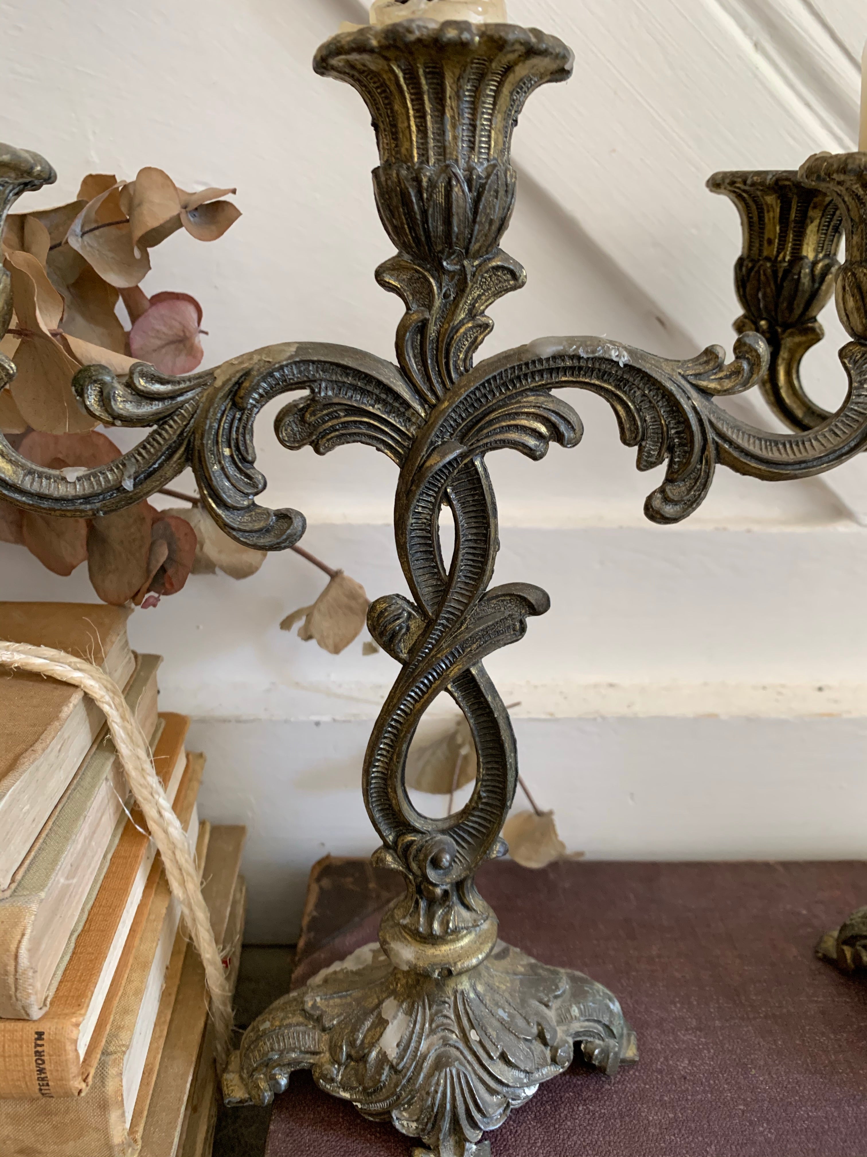 French Gilt Candelabra