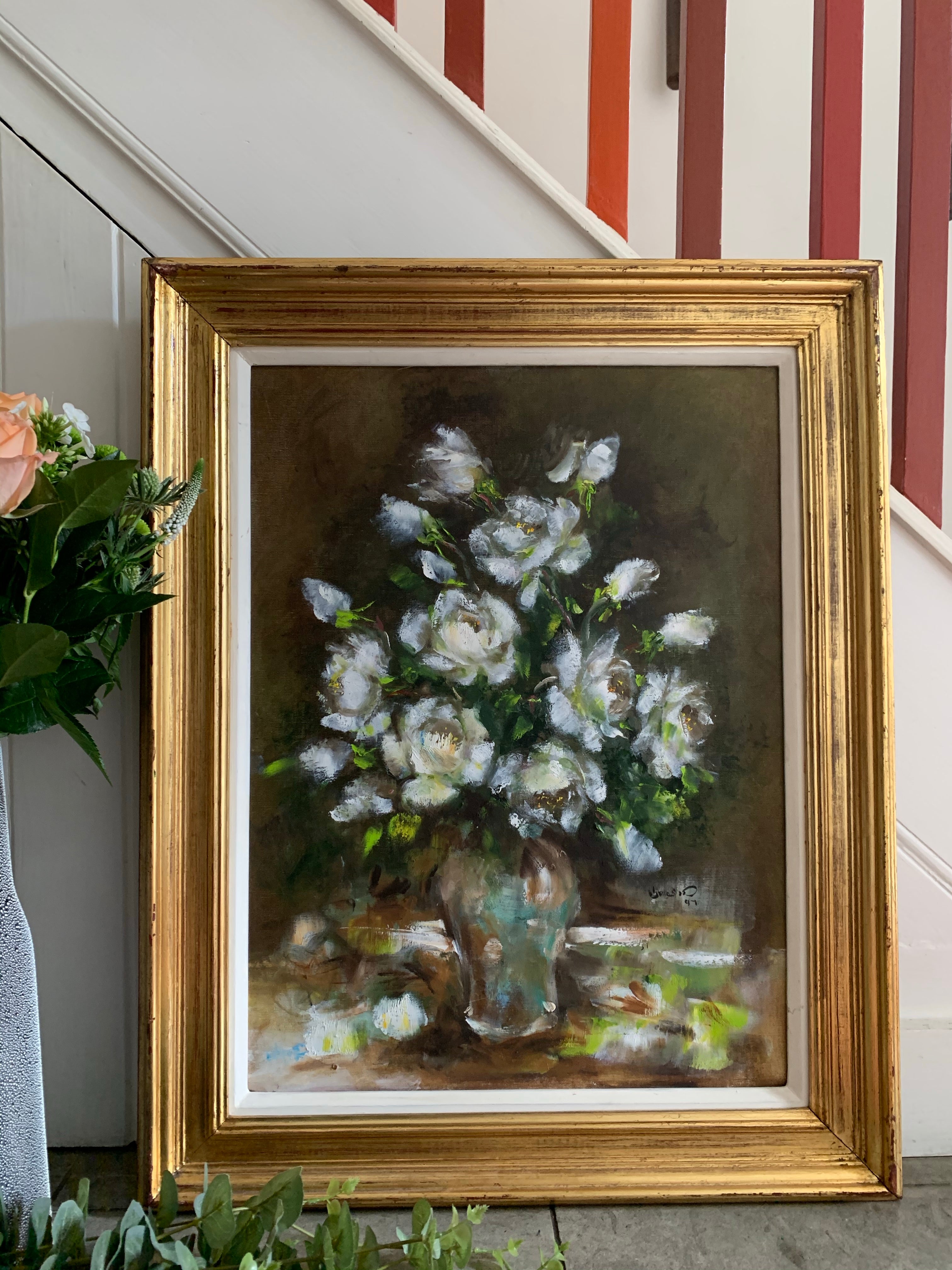 Large Floral Still Life Oil Painting