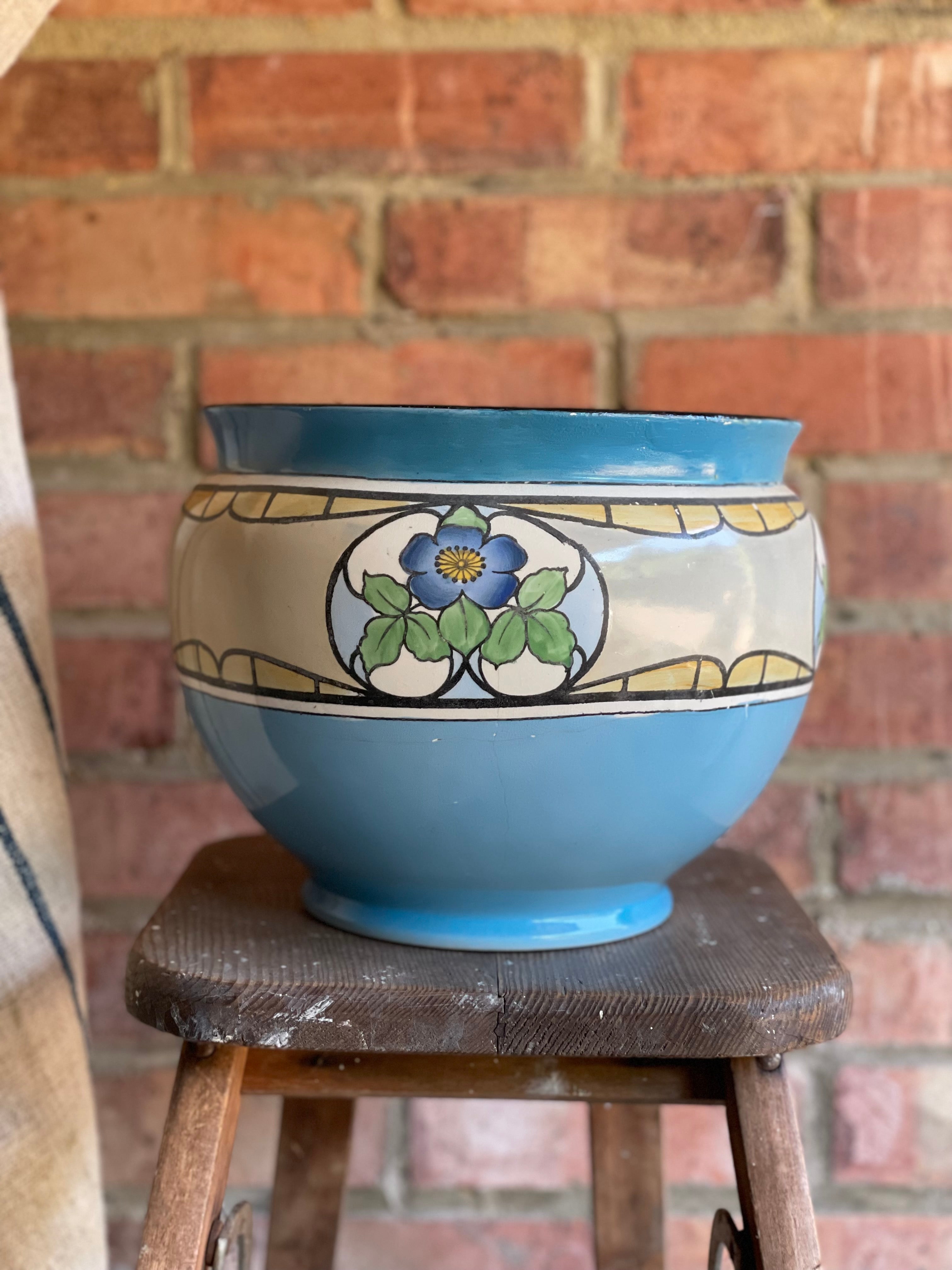 Decorative Floral Ceramic Plant Pot